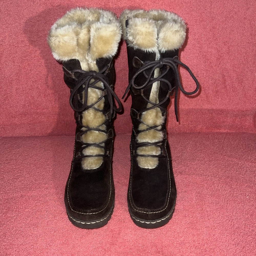 Baretraps Women's Baylee Leather Upper Faux Fur Size 8M